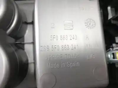 Автозапчастина б/у центральна консоль для seat leon (5f1) 1.5 tgi посилання на oem iam 5f0863243vs9  