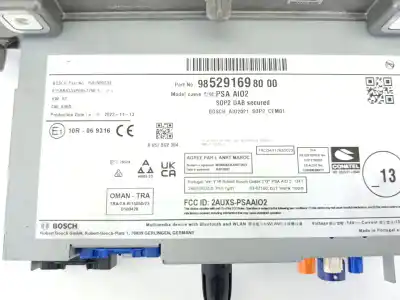 Second-hand car spare part multifunction display for opel corsa f 1.2 (68) oem iam references 9852916980  