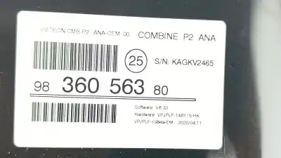Автозапчастина б/у панель інструментів для peugeot 2008 ii (ud_, us_, uy_, uk_) 1.5 bluehdi 110 (udyhsk) посилання на oem iam 9836056380  