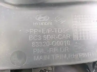 Автозапчасти б/у обивка задней правой двери за hyundai i20 iii (bc3, bi3) 1.0 t-gdi ссылки oem iam 83320q0010  