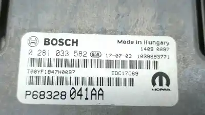 İkinci el araba yedek parçası ecu motor kontrol cihazi için jeep compass (mp, m6, mv, m7) 1.6 crd oem iam referansları 0281033582  