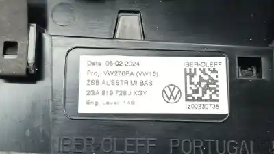 Автозапчастина б/у аераційна решіта для volkswagen t-roc (a11, d11) 1.0 tsi посилання на oem iam 2ga819728jxgy  