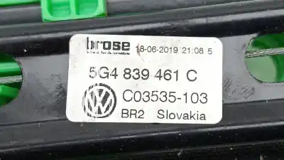 Автозапчасти б/у регулятор стекла заднего левого за volkswagen golf vii variant (ba5, bv5) 1.6 tdi ссылки oem iam 5g4839461c  