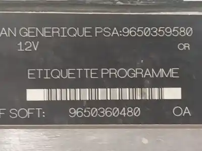 Second-hand car spare part ecu engine control for citroen berlingo 1.9 d multispace oem iam references 9650360480  