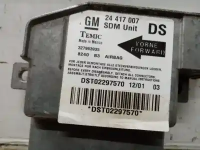 Автозапчасти б/у блок управления подушками безопасности за opel corsa c (x01) 1.7 dti (f08 f68) ссылки oem iam 327963935  