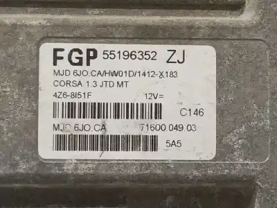 Second-hand car spare part ecu engine control for opel corsa c corsavan oem iam references fgp55196332zj  7160004903