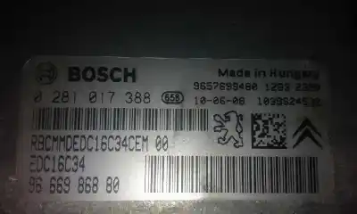 Second-hand car spare part ecu engine control for citroen c3 business oem iam references 9666986880