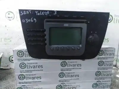 Second-hand car spare part audio system / radio cd for seat toledo (5p2) sport oem iam references 