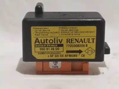 Автозапчастина б/у блок управління подушками безпеки для renault kangoo (f/kc0) 1.9 diesel 64 cv / 47 kw посилання на oem iam 820098401