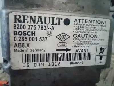 Second-hand car spare part airbag control unit for renault clio ii fase ii (b/cb0) 1.5 dci diesel oem iam references  0285001537 8200375763