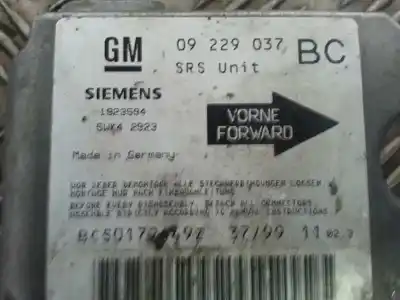 Piesă de schimb auto la mâna a doua unitate de control airbag pentru opel astra g berlina comfort referințe oem iam 09195790