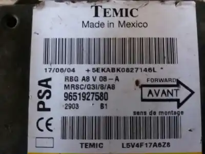 Автозапчастина б/у блок управління подушками безпеки для citroen c3 i (fc_, fn_) 1.6 16v посилання на oem iam 9651927580  l5v4f17a6z8