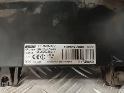 Pezzo di ricambio per auto di seconda mano scatola relè/fusibili per fiat panda (169) 1.2 8v dynamic riferimenti oem iam 51740050  s118578030d