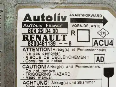 Автозапчасти б/у блок управления подушками безопасности за renault scénic ii (jm0/1_) 1.5 dci (jm0f) ссылки oem iam 8200481139  604290400