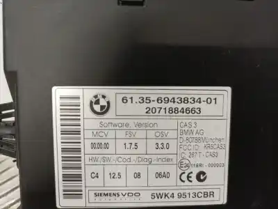 Pezzo di ricambio per auto di seconda mano modulo elettronico per bmw 1 (e87) 118 d riferimenti oem iam 61356943834  5wk49513cbr