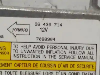Recambio de automóvil de segunda mano de centralita airbag para chevrolet kalos 1.2 cat referencias oem iam 96830358  96430714