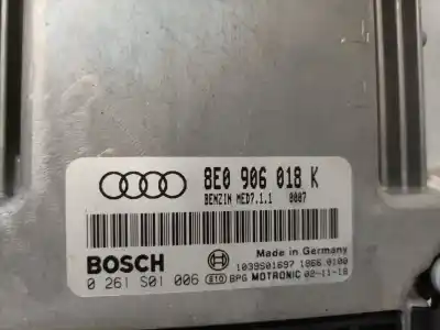 Recambio de automóvil de segunda mano de centralita motor uce para audi a4 berlina (8e) * referencias oem iam 8e0906018k  0261s01006