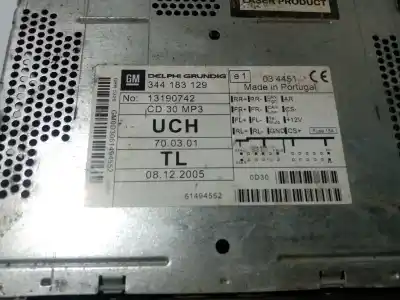 İkinci el araba yedek parçası ses sistemi / radyo cd için opel astra h gtc (a04) 1.9 cdti (l08) oem iam referansları 344183129  13190742