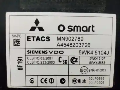 Pezzo di ricambio per auto di seconda mano modulo elettronico per smart forfour (454) 1.5 cdi (454.000) riferimenti oem iam 5wk45104j mn902789 a4548203726