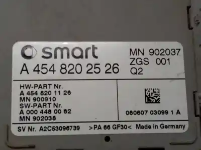 Peça sobressalente para automóvel em segunda mão módulo eletrônico por smart forfour (454) 1.5 cdi (454.000) referências oem iam a4548202526  