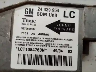 Pezzo di ricambio per auto di seconda mano centralina airbag per opel corsa c corsavan riferimenti oem iam 24439954  
