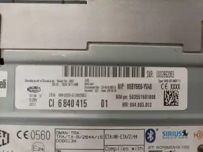 İkinci el araba yedek parçası ses sistemi / radyo cd için bmw serie 1 lim. (f20/f21) 116d oem iam referansları 684041501 503551691808 06by669yvag