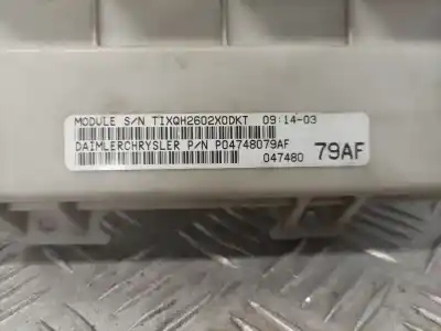 Peça sobressalente para automóvel em segunda mão módulo eletrônico por chrysler voyager (rg) 2.8 crd cat referências oem iam 04748079af  