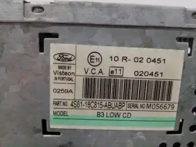 Автозапчастина б/у аудіо система / радіо cd для ford fusion (cbk) trend посилання на oem iam 4s6118c815abuabp  