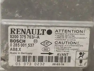 Автозапчасти б/у блок управления подушками безопасности за renault clio ii fase ii (b/cb0) 1.5 dci diesel 101 cv / 74 kw ссылки oem iam 8200375763/a  0285001537