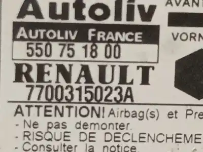 Автозапчастина б/у блок управління подушками безпеки для renault kangoo (f/kc0) 1.9 diesel 64 cv / 47 kw посилання на oem iam 550751800  7700315023a