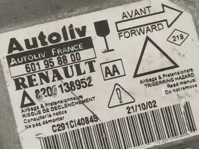 Автозапчастина б/у блок управління подушками безпеки для renault laguna ii (bg0) expression посилання на oem iam 601958800  8200138952 Автозапчастина б/у блок управління подушками безпеки для renault laguna ii (bg0) expression посилання на oem iam 601958800  8200138952