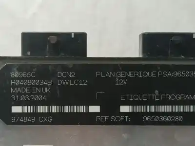 Second-hand car spare part ecu engine control for citroen berlingo 1.9 d multispace oem iam references 9650360280  r04080034b