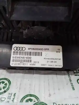 Peça sobressalente para automóvel em segunda mão comando de sofagem (chauffage / ar condicionado) por audi a3 (8p) 1.8 16v tfsi referências oem iam 8p0820043d 5pr  