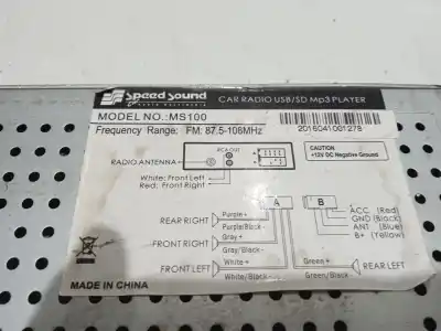 Peça sobressalente para automóvel em segunda mão sistema de áudio / rádio cd por fiat punto berlina referências oem iam ms100  