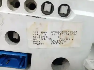 Pièce détachée automobile d'occasion compteur de vitesse tableau de bord pour peugeot 406 berlina (s1/s2) 1.9 turbodiesel références oem iam 09030859903  9628534280