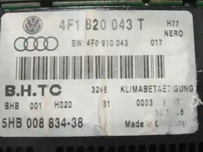 Peça sobressalente para automóvel em segunda mão comando de sofagem (chauffage / ar condicionado) por audi a6 c6 (4f2) 2.0 tdi referências oem iam 4f1820043t 4f0910043 5hb008834 Peça sobressalente para automóvel em segunda mão comando de sofagem (chauffage / ar condicionado) por audi a6 c6 (4f2) 2.0 tdi referências oem iam 4f1820043t 4f0910043 5hb008834