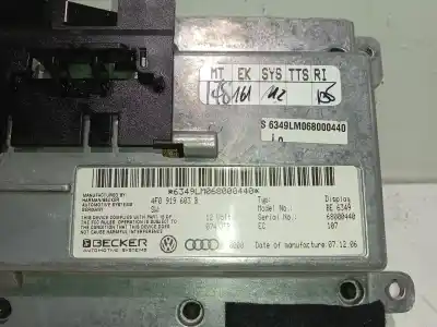 Second-hand car spare part multifunction display for audi a6 c6 (4f2) 2.0 tdi oem iam references 4f0919603b  