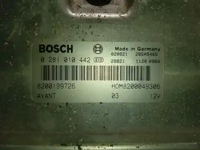 Second-hand car spare part ecu engine control for renault megane i (ba0/1_) 1.9 dti (ba1u) oem iam references 0281010442  
