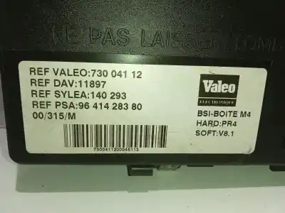 Second-hand car spare part bsi control unit for citroen berlingo / berlingo first monospace (mf_, gjk_, gfk_) 1.9 d (mfwjz) oem iam references 9641428380  73004112
