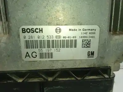Second-hand car spare part ecu engine control for opel vectra c gts (z02) 1.9 cdti (f68) oem iam references 55197152 0281012533 