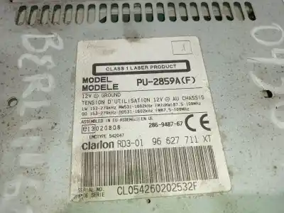 Second-hand car spare part audio system / radio cd for citroen berlingo 1.9 d multispace oem iam references 96627711xt  