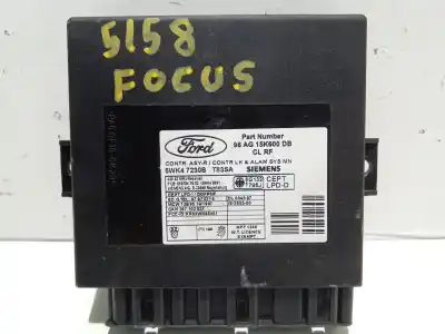 Peça sobressalente para automóvel em segunda mão módulo electrónico do fecho central por ford focus i turnier (dnw) 1.8 turbo di / tddi referências oem iam 98ag15k600