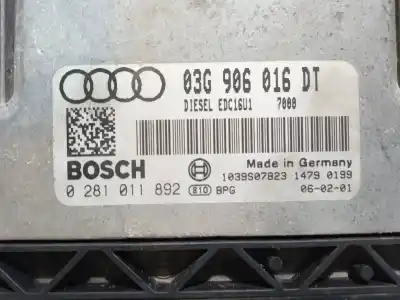Second-hand car spare part ecu engine control for audi a3 (8p1) 2.0 tdi 16v oem iam references 03g906016dt  0281011892