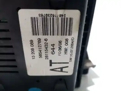 Second-hand car spare part multifunction display for opel astra h (a04) 1.7 cdti (l48) oem iam references 13208089  