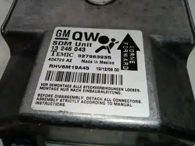 Автозапчастина б/у блок управління подушками безпеки для opel astra h (a04) 1.7 cdti (l48) посилання на oem iam 13246043  