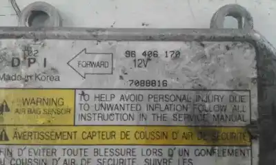 Second-hand car spare part airbag control unit for daewoo kalos 1.4 se oem iam references 96406170  7088816