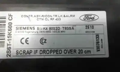 Second-hand car spare part central locking pump for ford fiesta (cbk) ambiente oem iam references 5wk48032d  2s6t15k600cf