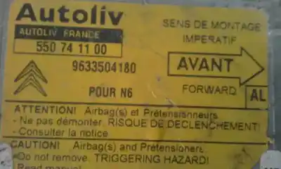 Peça sobressalente para automóvel em segunda mão centralina de airbag por citroen xsara berlina 1.9d premier referências oem iam 9633504180