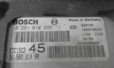 Tweedehands auto-onderdeel ecu motorcontroller voor peugeot 307 break / sw (s1) sw pack oem iam-referenties 0281010935  9650221480