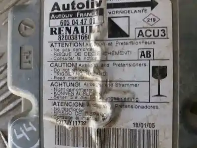 Second-hand car spare part airbag control unit for renault laguna ii (bg0) authentique oem iam references 8200410977  216191036a